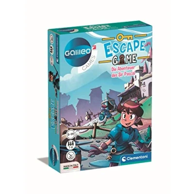 Bild av Clementoni Galileo Escape Game The Adventure of Sir Pascal spel för barn från 8 år brädspel och familjespel 59336, 11,2 x 15,6 3,2