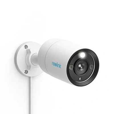 Bild av Reolink 12MP PoE Säkerhetskamera Utomhus med Strålkastare, CCTV IP kamerastöd Person/fordonsdetektering, Färg Mörkerseende Tvåvägsljud Rörelsevarningar Tidsförskjutning microSD kortplats, RLC 1212A