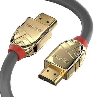 Bild av Lindy 37866, 10 m, HDMI Typ A (standard), 4096 x 2160 pixlar, Guld, Grå