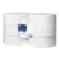 Bild av Tork Toalettpapper, Advanced T1, jumborulle, 2 lag, 1 800 stycken, präglad, återvunnet, vit