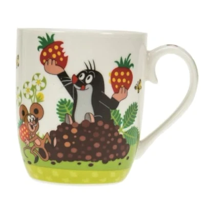 Bild av Trötsch Der kleine Maulwurf Kindertasse Erdbeere: Geschenktasse aus Porzellan