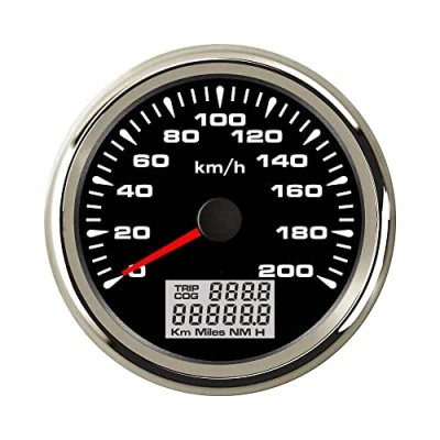 Bild av ELING Bil motorcykel GPS hastighetsmätare Velometer 0 200 KM/H hastighet mätare körsträcka med bakgrundsbelysning 85 mm