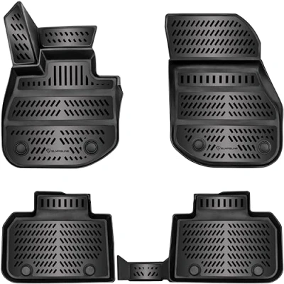 Bild av ELMASLINE 3D gummimattor set för BMW iX1 20222024 hög 5 cm kant tillbehör golvmattor U11