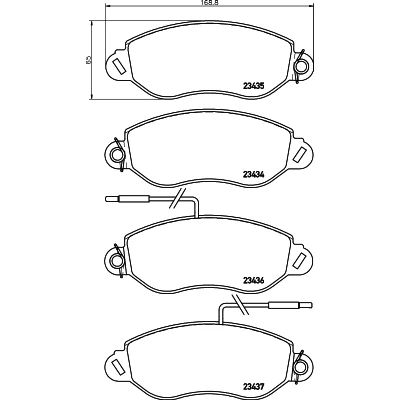 Bild av HELLA 8DB 355 010 531 Jeu de plaquettes frein avec contact du palpeur d&#039;usure intégré vis d&#039;étrier