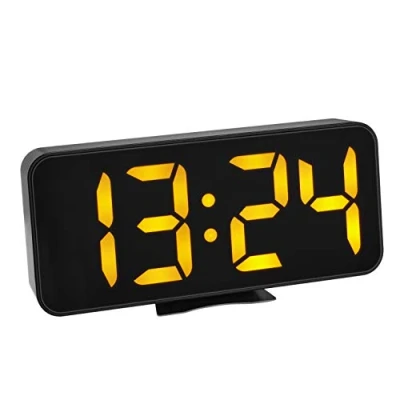 Bild av TFA Dostmann Digital Väckarklocka, 60.2027.01, Med Orange Led Siffror, Visning Av Intern Temperatur, Svart