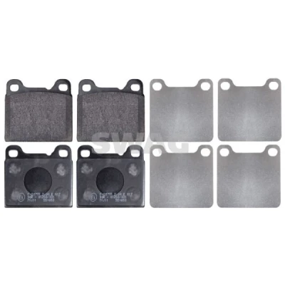 Bild av SWAG 55 91 6231 Jeu de plaquettes frein Essieu arrière contact signal d&#039;usure exclu VOLVO: V70 I, 850 Break, 740 Berline
