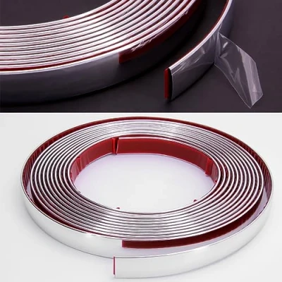 Bild av Recambo prydnadslist krom mångsidig, flexibel och självhäftande 16 mm x 5 m
