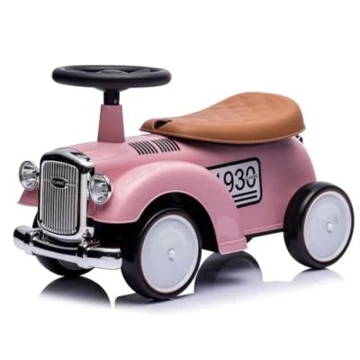 Bild av Ride On leksak för småbarn Retro Classic, glidbil från 1 till 3 års ålder, gåhjälpmedel med horn (Rosa)