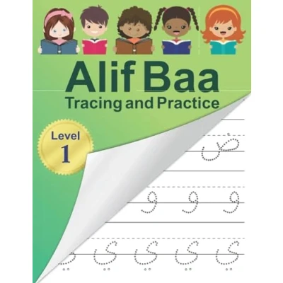 Bild av Alif Baa Tracing and Practice: Arabic Alphabet letters Practice Handwriting WorkBook for kids, Preschool, Kindergarten, Beginners Level 1.