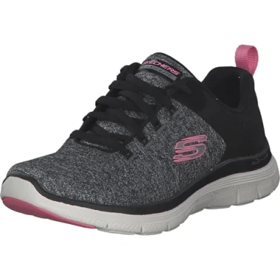Bild av Skechers Dam Flex Appeal 4.0 Active Flow Sneaker, Svart rosa, 37 EU
