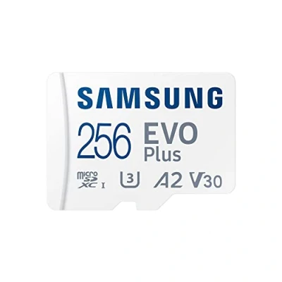 Bild av Samsung Evo plus 256 GB microSD SDXC U3 klass 10 A2 minneskort 130 MB/S adapter 2021 MB MC256KA APC