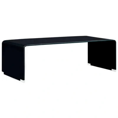 Bild av Soffbord svart 98x45x31 cm härdat glas