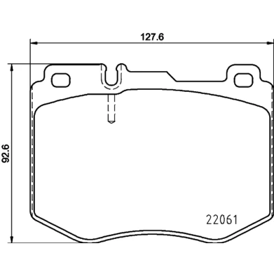 Bild av HELLA 8DB 355 021 671 Jeu de plaquettes frein préparé pour indicateur d&#039;usure MERCEDES BENZ: Classe C Berline, E Coupe