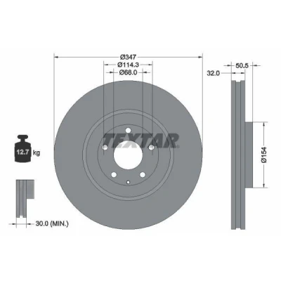 Bild av TEXTAR 92348903 Disque de frein