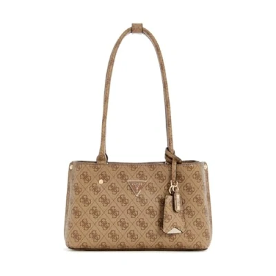 Bild av Guess Meridian Shoulder Satchel Handväska, Storlek: One Size, Latte