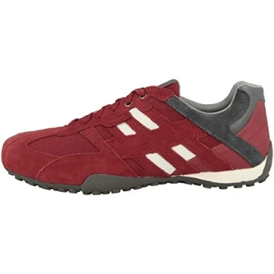 Bild av Geox UOMO Snake Sneakers, Storlek: 43, Red/grey Skinn och textil
