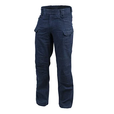 Bild av Helikonstövel UTP Urban taktiska byxor för män ripstop herrcargobyxor denim stretch Jeans lätt militär, utomhus, vandring, armé, arbetsbyxor, marinblå midja 36, längd 34,