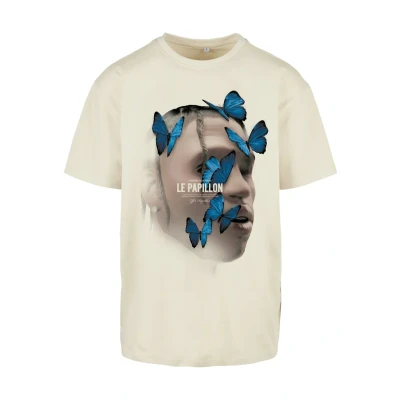 Bild av Upscale by Mister Tee LE Papillon Oversize Tshirt med print, Storlek: Small, Sand
