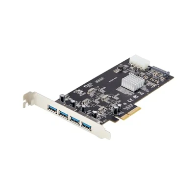 Bild av StarTech.com USB PCIe kort med 4 portar, 3.2 5 Gbps, PCI Express oberoende kontroller, A portar