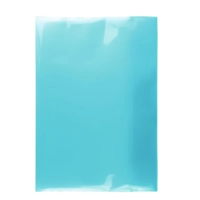 Bild av HERMA 19603 Häftkuvert DIN A4 transparent uppsättning av 10 stycken, transparent, tillverkad slitstark, avtorkbar och extra tjock polypropylenfolie, häftskydd för skolhäft, turkos