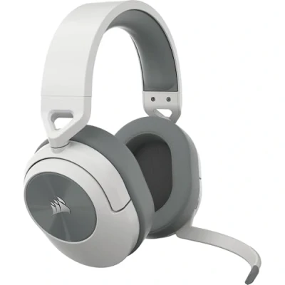 Bild av CORSAIR HS55 trådlöst lätt spelheadset Dolby 7.1 surroundljud rundstrålande mikrofon upp till 15 m räckvidd iCUE kompatibel PC, Mac, PS5, PS4 vit