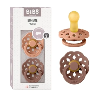 Bild av BIBS napp Boheme latex 2 pack 6 18mån, peach/woodchuck