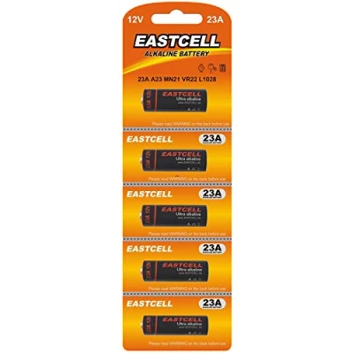 Bild av 5 x 23 A 12 V alkaliska batterier, garageport, fjärrkontroll, MN21, 23A, V23GA, L1028, A23, engångsmärkesvaror EASTCELL