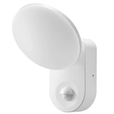 Bild av RIOLIT Led Utomhusbelysning med rörelsesensor utanför och inuti LUX ljusintensitetskontroll TIME belysningstidinställning IK 10 (Vit)