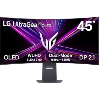 Bild av LG Ultragear™ 45GX950A B 45&quot; gaming PC skärm OLED panel WUHD upplösning (5120 x 2 160), 0,03ms 165Hz, DisplayHDR™400 True Black, DCI P3 98,5% (CIE1976), FreeSync Premium Pro, G Sync kompatibel