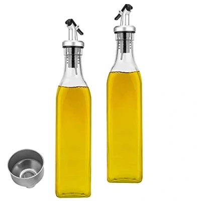 Bild av Tigerkinwit Oljedispenser, 300 ml olivolja flaska*2 st vinäger och oljedispenser för kök, grillpastasallader bakning