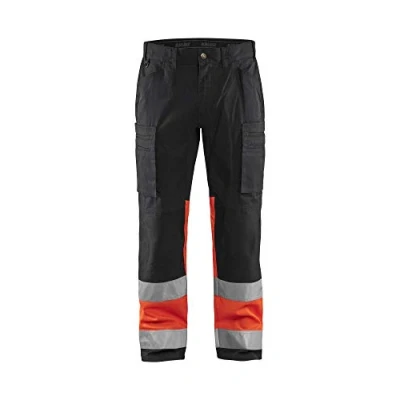 Bild av VARSELBYXA 1551 1811 MED STRETCH SVART/VARSELRÖD C52 Beijerbygg Byggmaterial