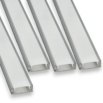 Bild av JANDEI aluminiumprofil infälld ledremsa runt genomskinligt lås 12,3 mm x 6,08 (yta)