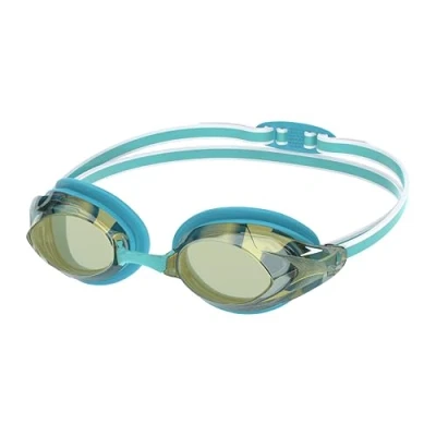 Bild av Speedo Vanquisher 3.0 Mirrored Glasögon för Kvinnor, Bachelor Button, Ljusblå, Gold Mirror, One Size