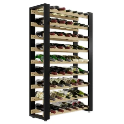 Bild av Lenmar Serie RW vinställ av trä för flaskor, LOFT, vin, flaskhylla, källarhylla, hyllor, flaskhållare, ... (LOFT 54, 118 x 74 27, 54 flaskor)