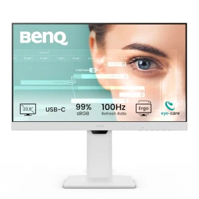 Bild av BenQ GW2486TC 24 tums IPS 1080p bildskärm för hemmakontoret, FHD, USB C (65 W effektleverans), 100 Hz, Eye Care, ergonomisk design, nav, Daisy Chain, hög uppdateringshastighet, 99% sRGB, HDMI