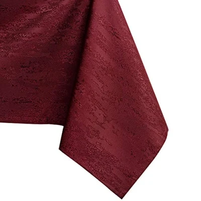 Bild av AmeliaHome bordsduk, 140 x 220 cm fläckskydd, lotuseffekt, tvättbar, vattenavvisande, ornament Vesta, bordeaux