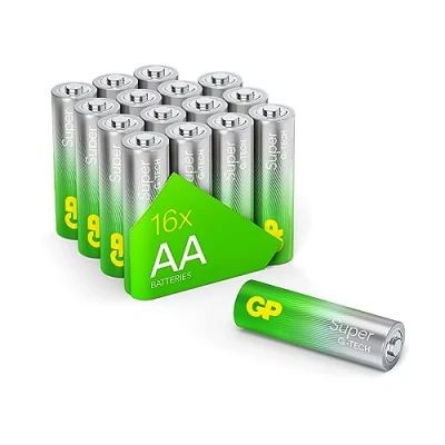 Bild av AA batteri GP alkaliskt Super 1,5 V 16 stycken