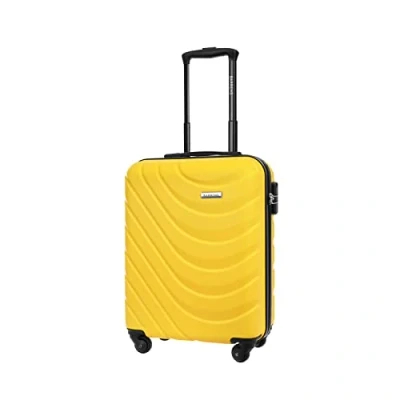 Bild av BARRENS kabinväska Kabinbagage 55x39x20cm 34 L ABS material Cipher Lock Travel Case 4 hjul Carry on Flexibelt handtag Hard Shell Flygbolagskompatibelt Gul