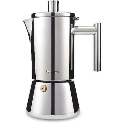 Bild av Easyworkz Diego spishäll espressobryggare Rostfritt stål Moka Pot 300 ml, Silver