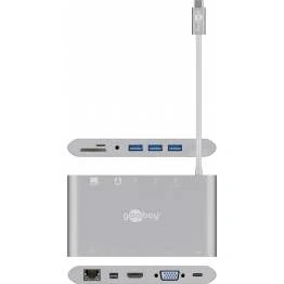 Bild av Goobay alt i 1 USB C HUB m. HDMI, 3,0 x3, mini DP, VGA, etc.