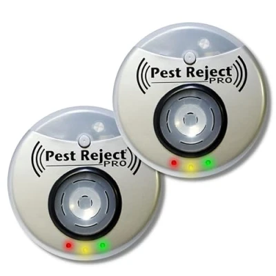 Bild av Pest Reject Pro Set med 2, skadedjursbekämpande effektavvisande ultraljud och elektromagnetism grå färg täckning av ditt hem på 200 m²
