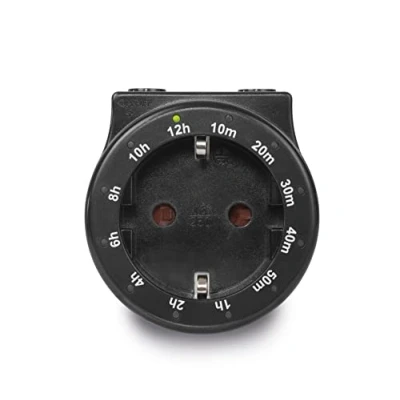 Bild av Blanko CT4 timer, uttag med integrerad LED display, energisparande digital nedräkningstimer, svart