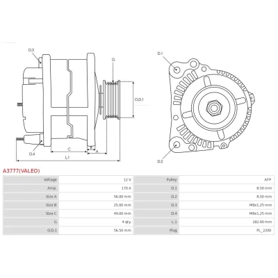 Bild av Generator AS PL A3777(VALEO)