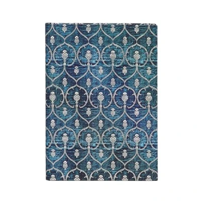 Bild av Carnet à couverture rigide Velours Bleu Midi Ligné 144 p.
