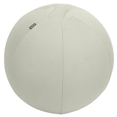 Bild av Leitz Ergo aktiv sittboll, ergonomiskt alternativ till skrivbordsstol, 55 cm diameter, inkluderar bollöverdrag i tyg, handluftpump och 2 x pluggar, serien, ljusgrå, 65410085