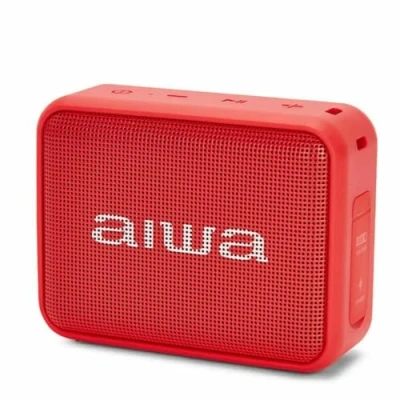 Bild av Aiwa BS 200RD: Bärbar trådlös Bluetooth högtalare, äkta stereo, vattentät färg: röd