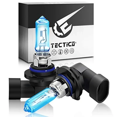 Bild av TECTICO HB3 9005 Halogenstrålkastarlampa 65W 12V Varmvit, 130% mer ljusstyrka, Halvljus/Helljus Byte av bilstrålkastare, 2 st.