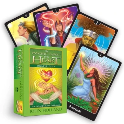 Bild av the Psychic Tarot for Heart Oracle Deck: A 65 Card Deck and Guidebook