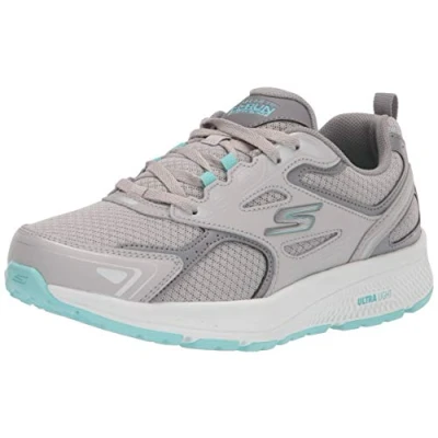 Bild av Skechers dam CONSISTENT Sneaker, Grå/turkos, 6.5 Wide