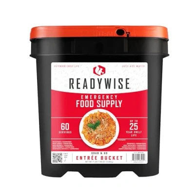Bild av ReadyWise, 60 Servings, Lunch &amp; Dinner, 13 Different Recipies, Grab Go, Freeze Dried, 25 Years Shelf Life, Emergency Food, 7 Days Food For 1 Person